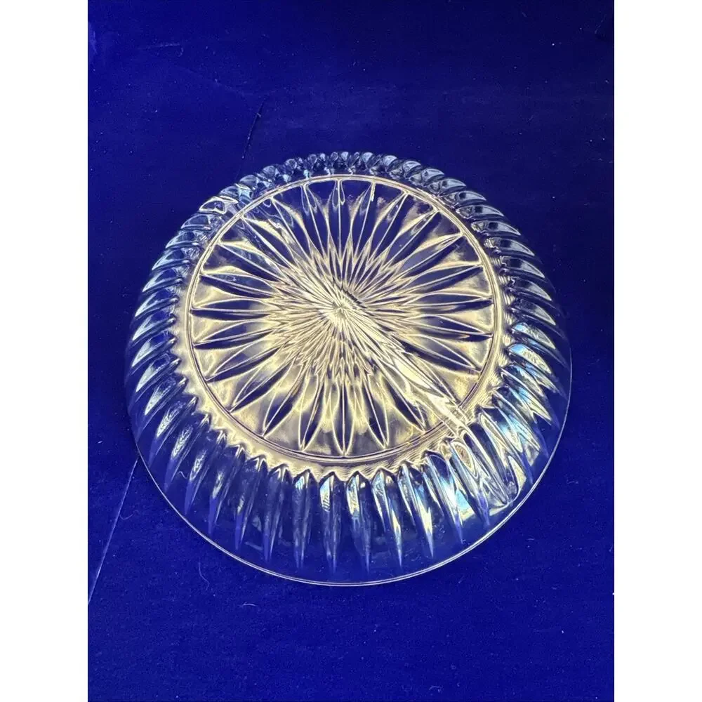 VTG Princess House Royal Highlights Divided Lead Crystal Serving Bowl 8